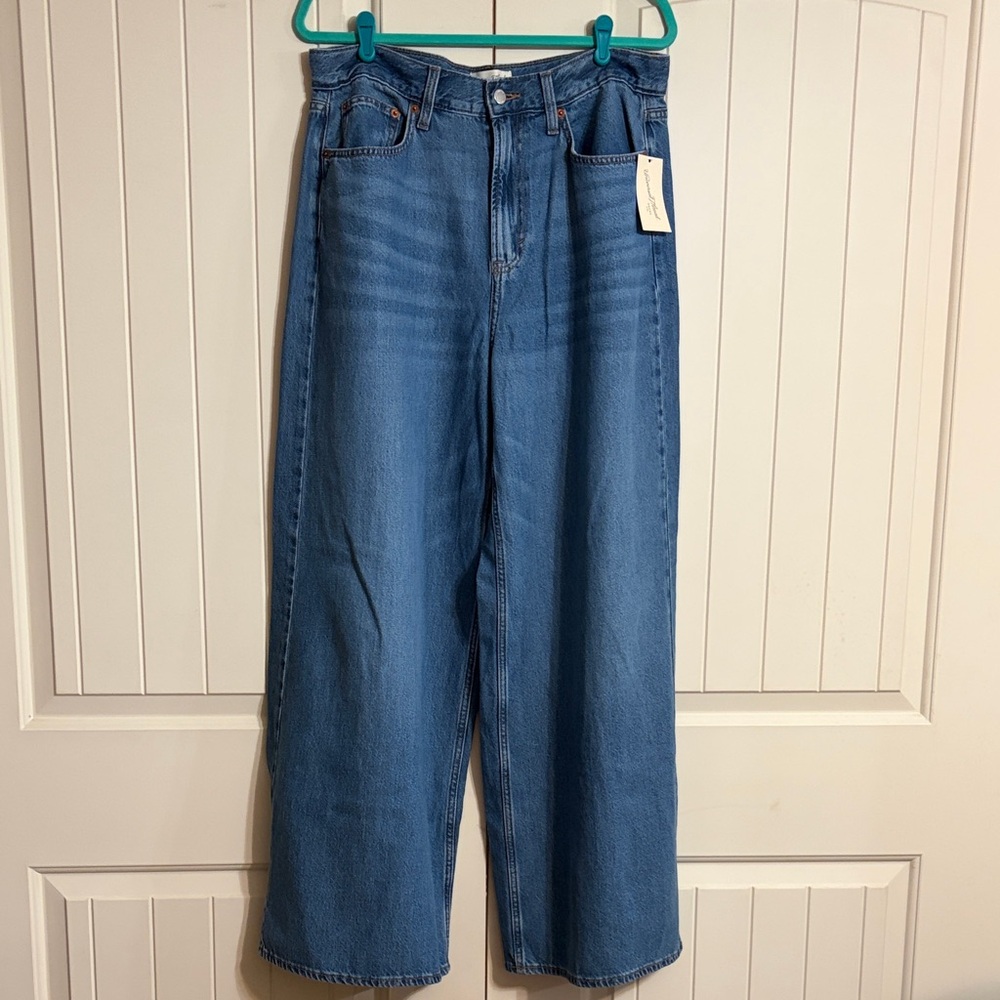 Universal Thread High-Rise Palazzo Wide Leg Denim Jeans - Medium Blue NWT
